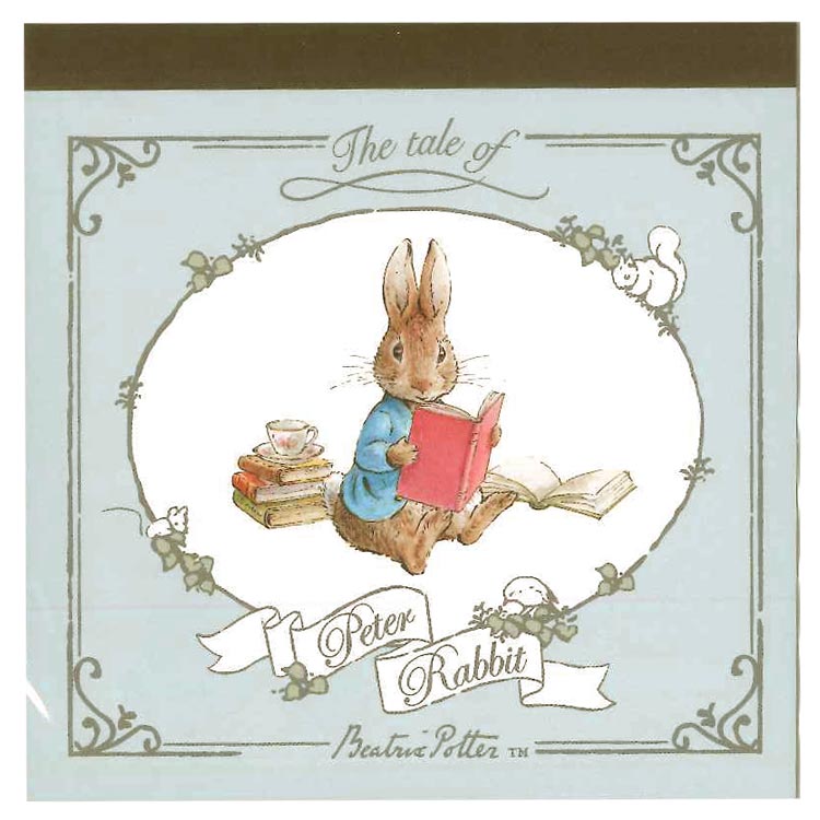 ピーターラビット スクエアメモ帳 ピーター BOOK 607493 PETER RABBIT 絵本 ピンク