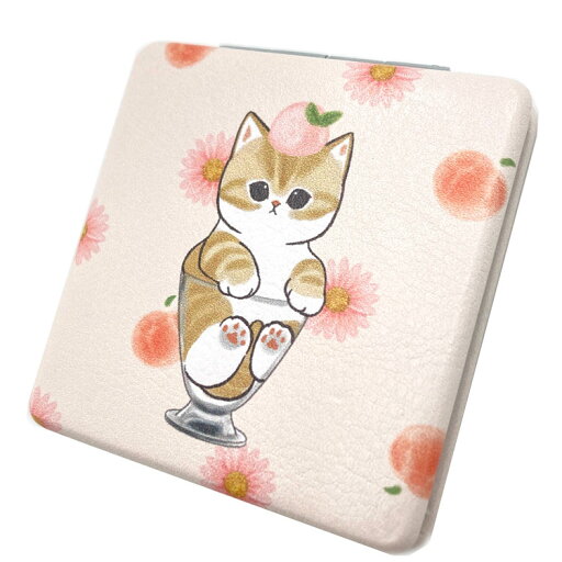mofusand スクエアミラー パフェ 133224 モフサンド ねこ 四角 鏡 コンパクト mofusand スクエアミラー パフェ 133224 モフサンド ねこ 四角 鏡 コンパクト
