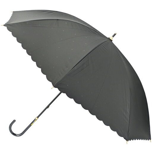 ミニハート 晴雨兼用長傘50cm エンボスプリント 179795 黒 遮光 UVカット UPF【単品発送】【ラッピング不可】 ミニハート 晴雨兼用長傘50cm エンボスプリント 179795 黒 遮光 UVカット UPF【単品発送】【ラッピング不可】