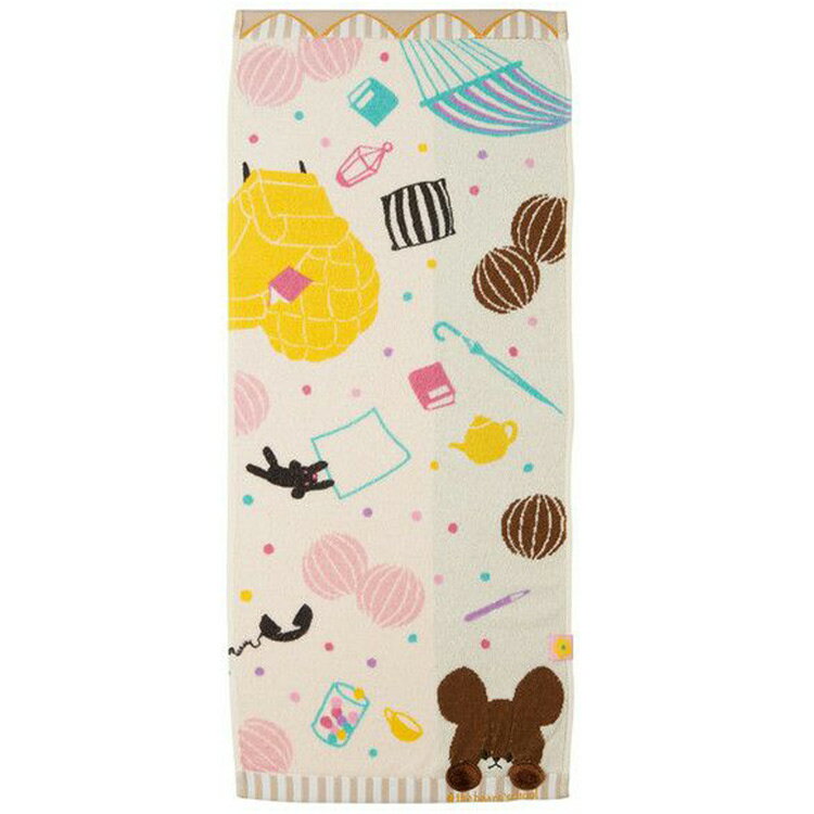 くまのがっこう フェイスタオル メリメロ 731712 アイボリー 絵本【ラッピング不可】のサムネイル