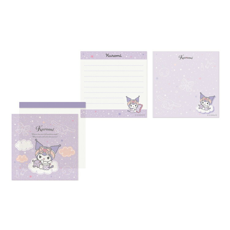 クロミ スクエアメモ 夜ののんびりタイム 077437 サンリオ KUROMI