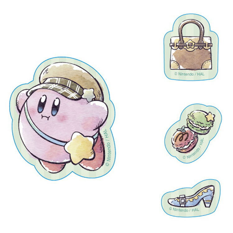 星のカービィ ダイカットステッカーミニセット 4 グリーン カービィ・サニーデイ 星のKIRBY 水彩画 ショッピング