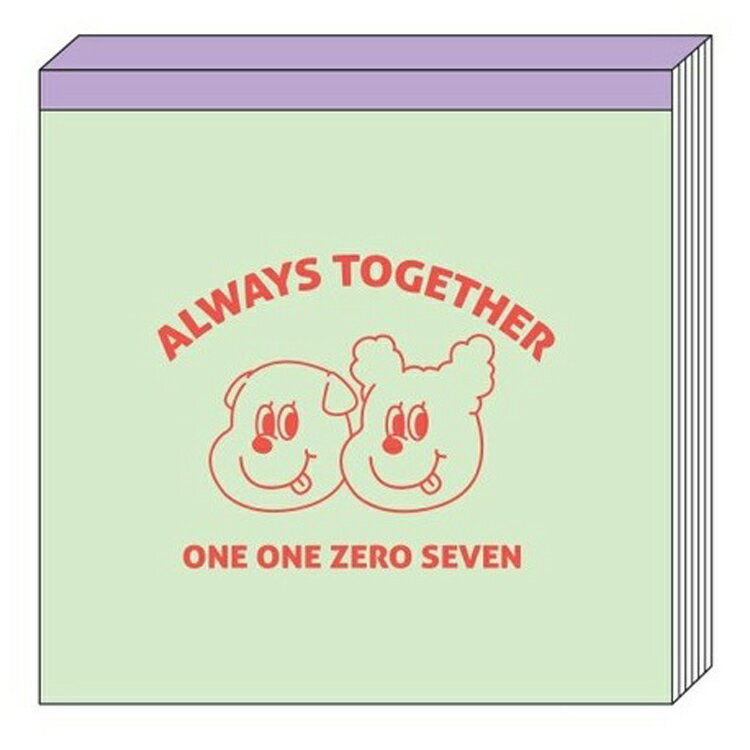 1107 スクエアメモ A イルイルゴンチル メモ4柄