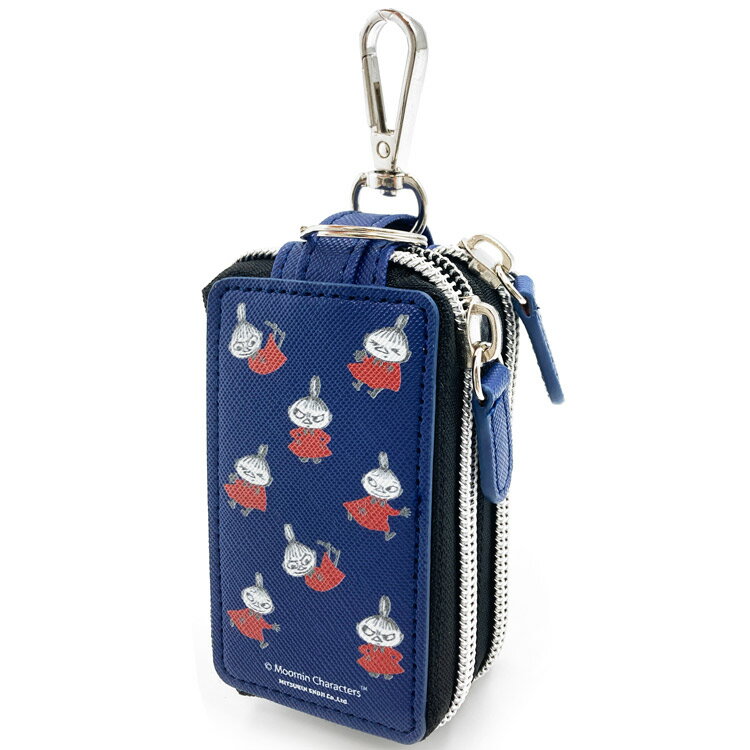 ムーミン ダブルポケットキーケース リトルミイ ネイビー 049261 カー用品 MOOMIN