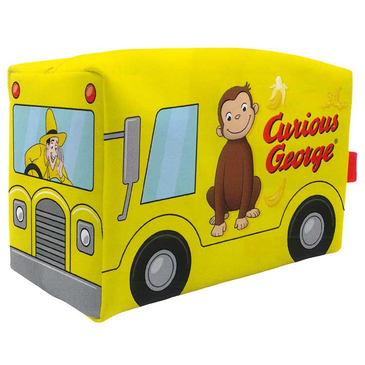 おさるのジョージ バス形キャリーポーチ クリスマス お菓子 詰め合わせ