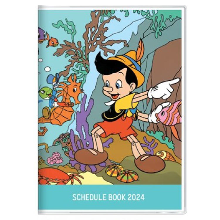 ピノキオ 手帳 2024年スケジュール帳 2023年10月始まり 月間A6 ディズニー マンスリー 715490【ラッピング不可】