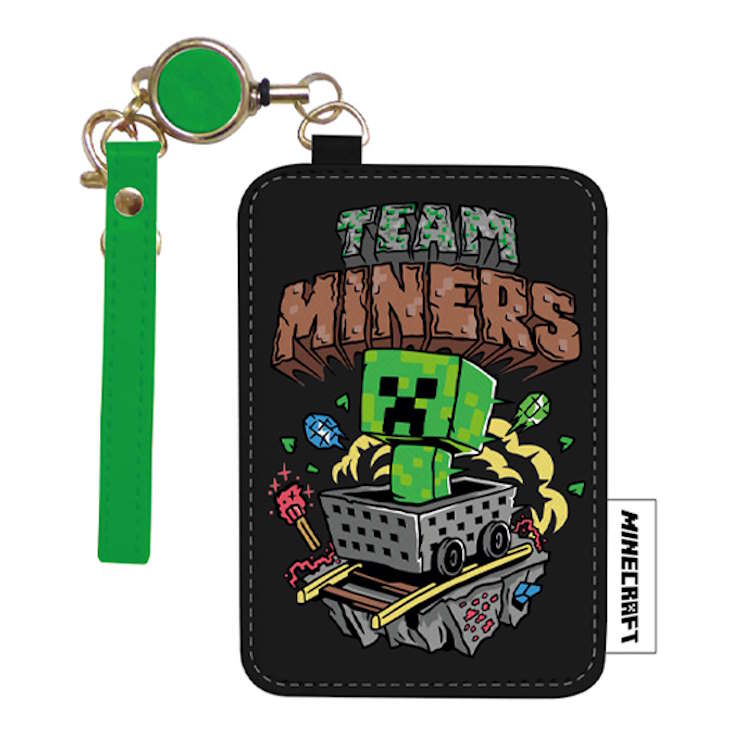 Minecraft リール付きパスケース クリーパー マインクラフト フラットケース シンプル ICケース 599348のサムネイル