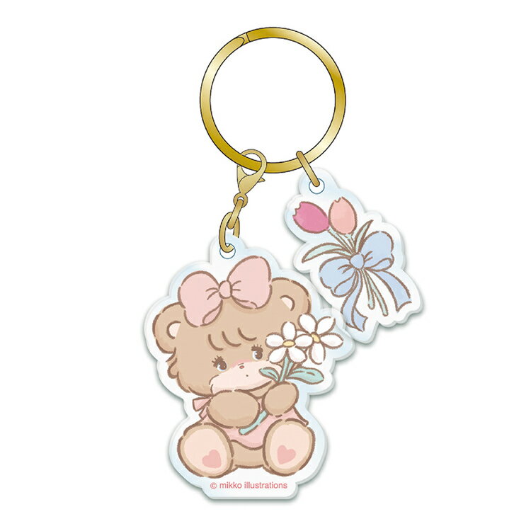 mikko illustrations アクリルキーホルダー ラテ 512761 ミッコ イラストレーター レトロ