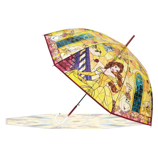 【単品発送】【ラッピング不可】美女と野獣 ステンドグラス傘 ベル キャラ傘 アンブレラ ビニ傘 ビニール傘 114193 【単品発送】【ラッピング不可】美女と野獣 ステンドグラス傘 ベル キャラ傘 アンブレラ ビニ傘 ビニール傘 114193