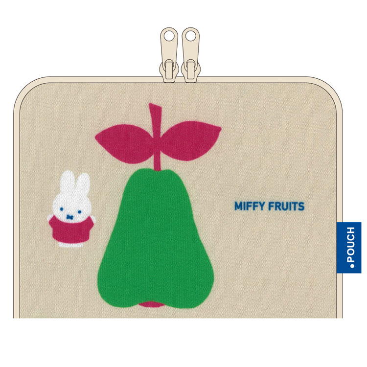 乐天商城 - ミッフィー どっとポーチ ショート 洋ナシ BE MIFFY FRUITS .POUCH コスメポーチ パスポートポーチ