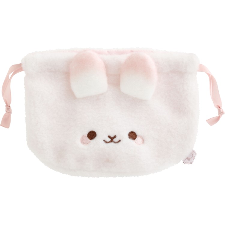 Drawstring Bags - シュガーココムー ぬいぐるみ巾着 ホワイト フェイス