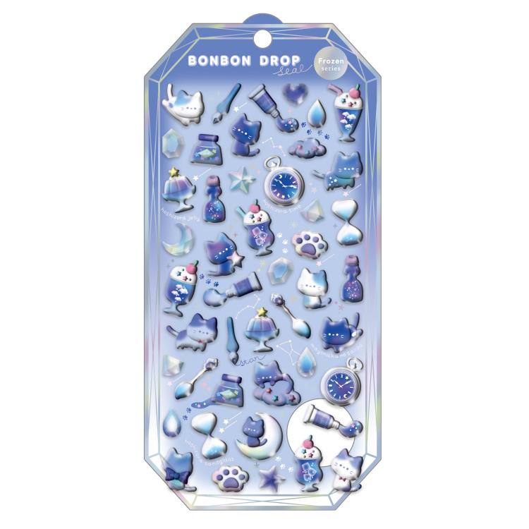 よるねこボンボン ボンボンドロップシール 912490 夜 ネコ【お1人様1点限り】のサムネイル