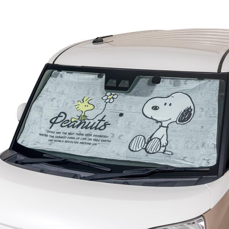 スヌーピー サンシェードS 65X130 スヌーピーコミック GY 474198 カー用品 SNOOPY ピーナッツ【単品発..