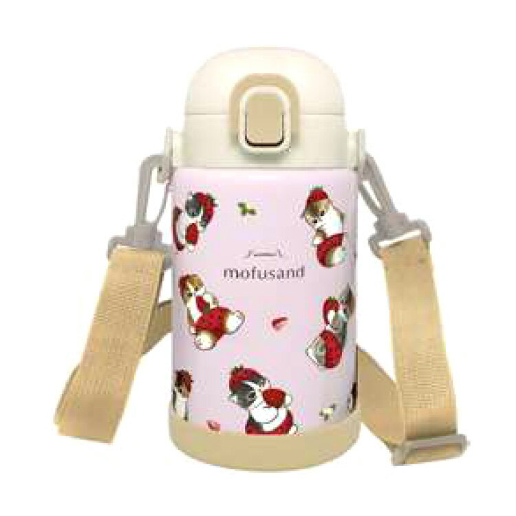 mofusand モフサンド ステンレスワンプッシュボトル 700ml 保冷 いちごにゃん 048980