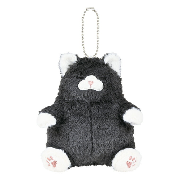 Rakuten - ねこ肯定感 チェーンマスコット くろねこのまぐろ 幸せすぎて太っちゃったねこ 042859