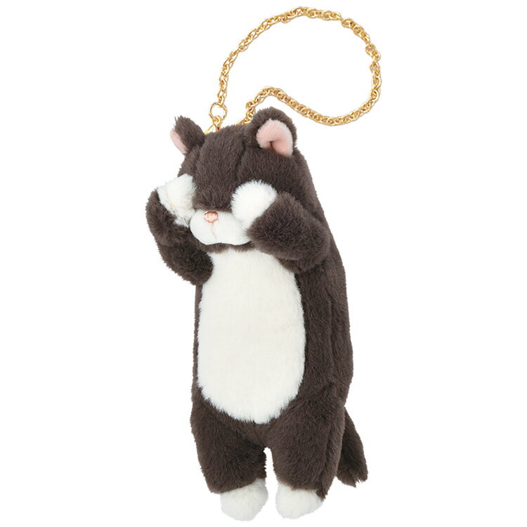 くびねっこ リールマスコット クロネコ 070708 キーケース 動物 アニマル りぶはあと