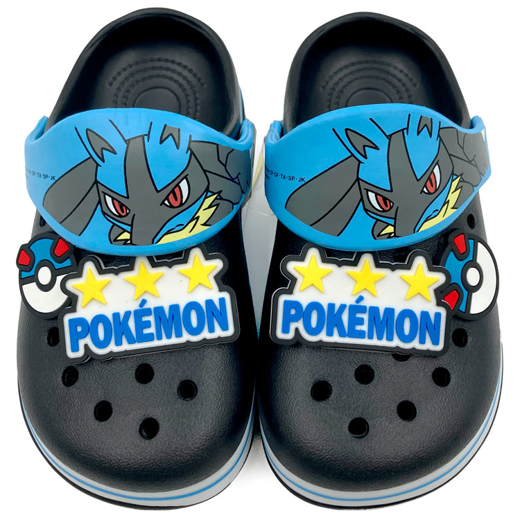 ポケットモンスター EVAサンダル 子供用 16cm BK ルカリオ 履物 さんだる つっかけ こども 350687