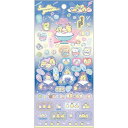 すみっコぐらし シール SE66901 夢みるしっぽず えびてんのしっぽ えびふらいのしっぽ あじふらいのしっぽ ブルー しっぽず ステージ