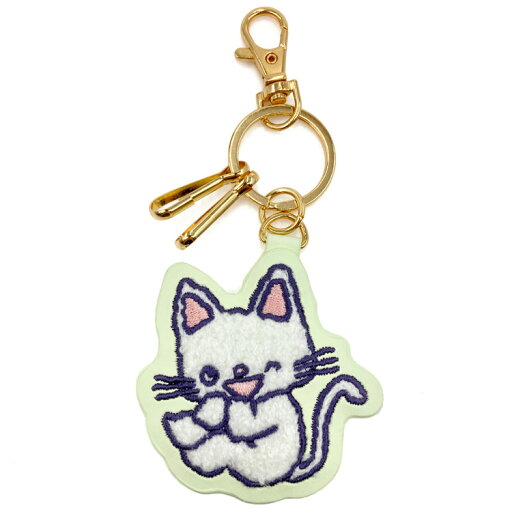 ノンタン サガラ刺繍キーリング ライトグリーン キーホルダー キーが2つ付けられる ししゅう 第2弾 121918 ノンタン サガラ刺繍キーリング ライトグリーン キーホルダー キーが2つ付けられる ししゅう 第2弾 121918