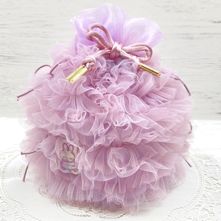 ミッフィー チュール巾着 PURPLE ディック・ブルーナ シャーベットカラーアクセサリーシリーズ 465594