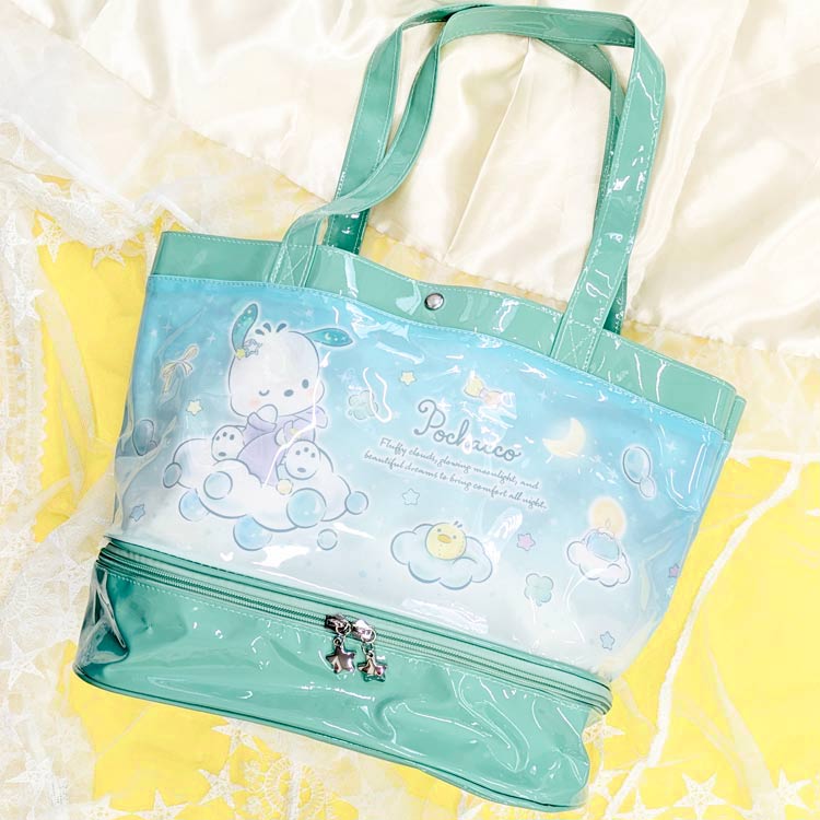 ポチャッコ ポケット付きビニールトート プールバッグ 女の子 小学生 トートバッグ サマーアイテム 599..