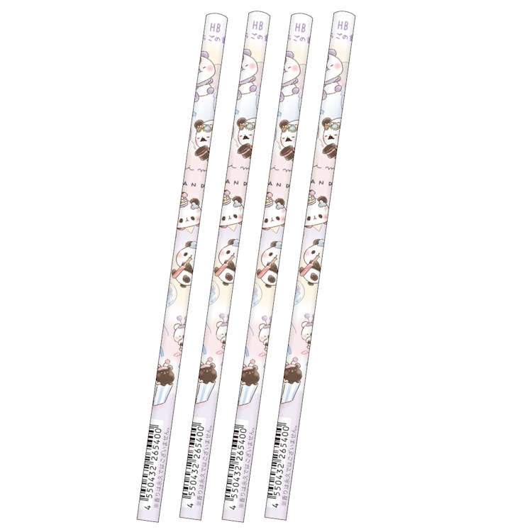 4本セット もちもちぱんだ 香り付きマット軸えんぴつHB 風船 鉛筆 筆記具 筆記用具 4本セット 265400