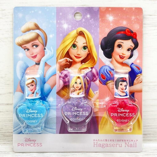 ディズニープリンセス はがせるマニキュア3本セット A キッズコスメ 411744 ディズニープリンセス はがせるマニキュア3本セット A キッズコスメ 411744