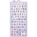 もじもじボンボン ボンボンドロップ 文字シール アルファベット パープル クーリア 912995
