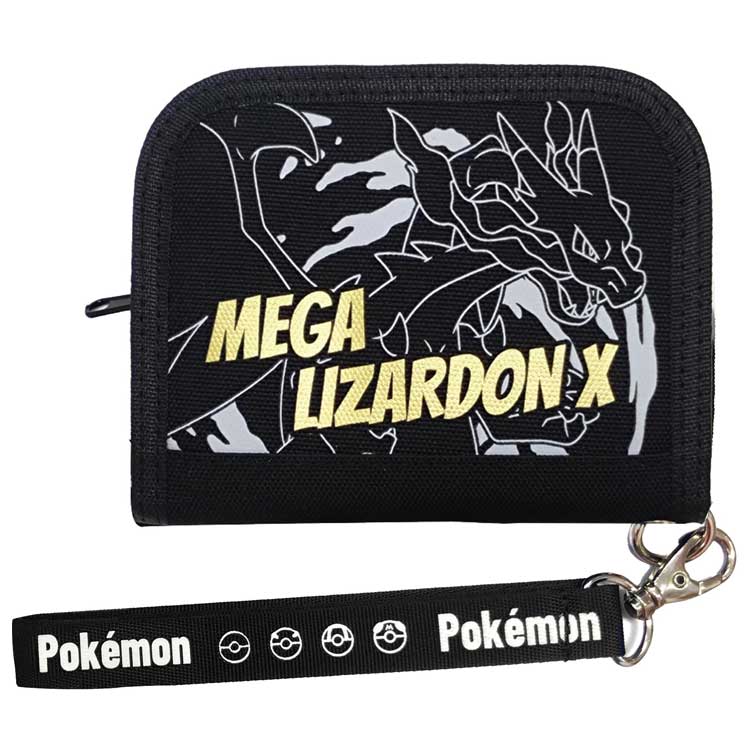 ポケットモンスター ラウンドウォレット メガリザードンX 152250 pokemon ポケモン 黒 ブラック