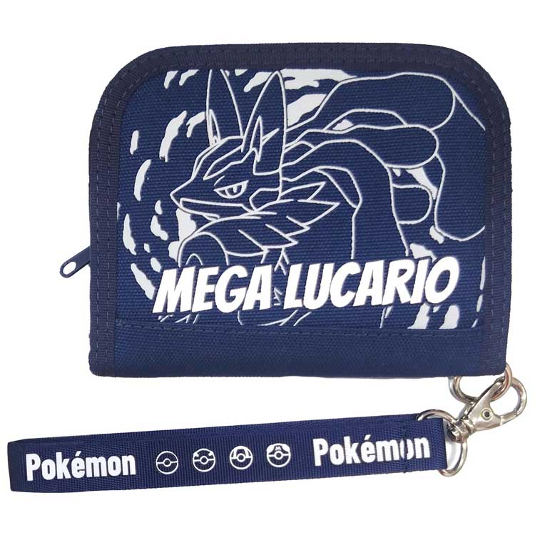 ポケットモンスター ラウンドウォレット メガルカリオ 152267 pokemon ポケモン 紺 ネイビー