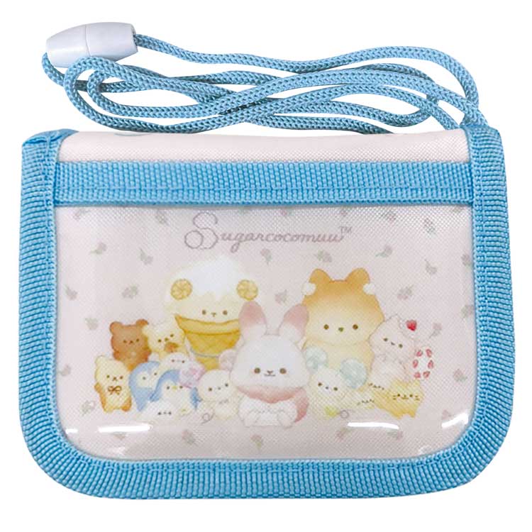 シュガーココムー ウォレット ブルー 子供 財布 二つ折り ファスナー 435007