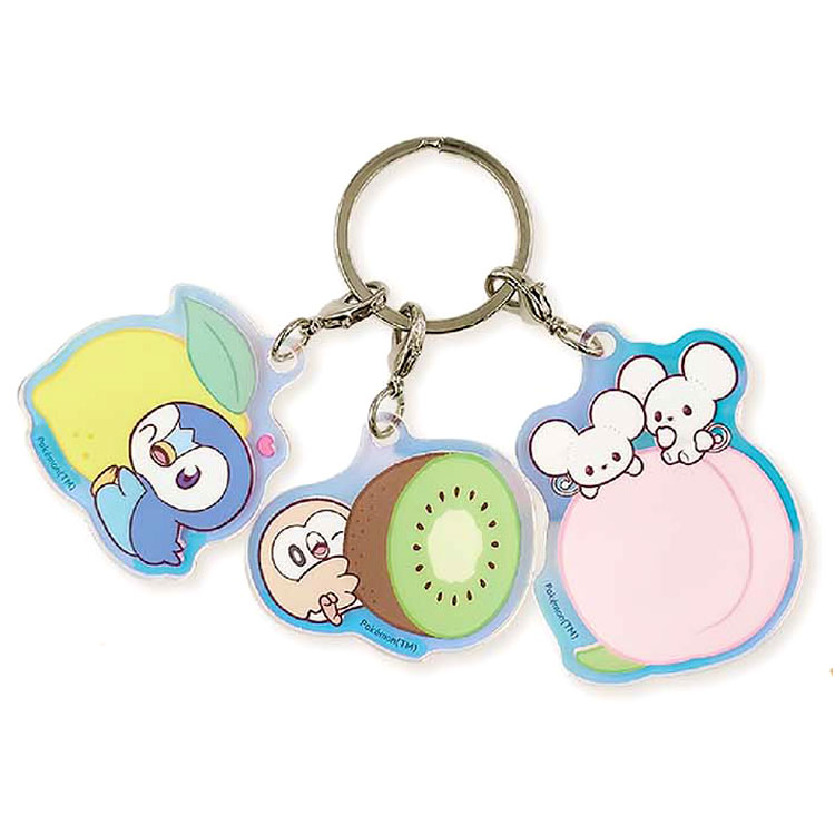 ポケットモンスター ポケモン オーロラアクリルキーホルダー ポッチャマ モクロー ワッカネズミ フルーツ ポケピース 273012