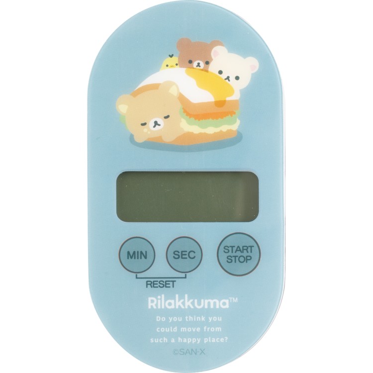 リラックマ キッチンタイマー EM33601 ブルー タッチパネル式 マグネット付 アラー...