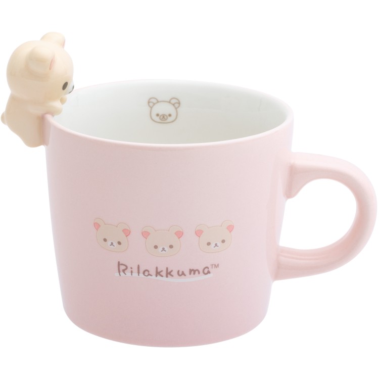 リラックマ マスコット付マグカップ コリラックマ 陶器 フィギュア付 ピンク