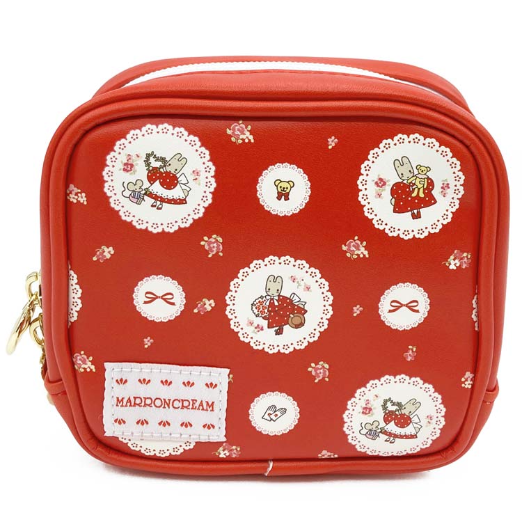 マロンクリーム スクエアポーチ ポーチ ケース 小物入れ レトロ 828367