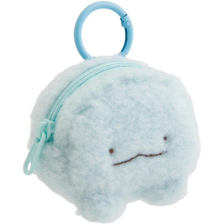 すみっコぐらし ぬいぐるみミニポーチ とかげ カラビナ付 イヤホン入れ 小銭入れ ブルーの商品画像 2