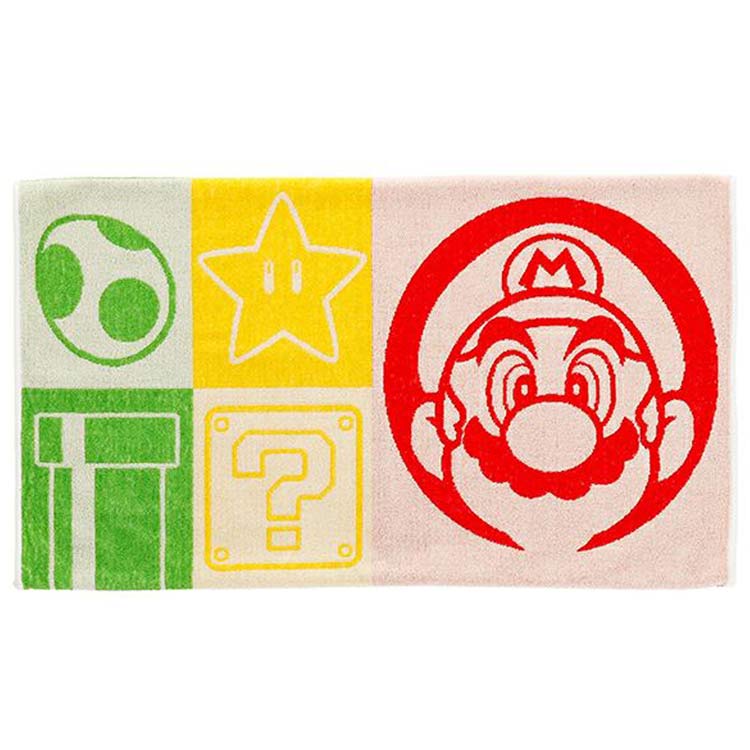 スーパーマリオ タオル枕カバー マリオトリコロール 923827