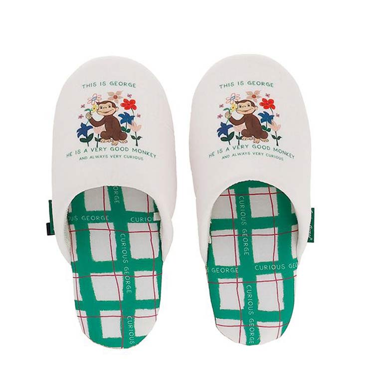 おさるのジョージ スリッパ いろんなお花 006618