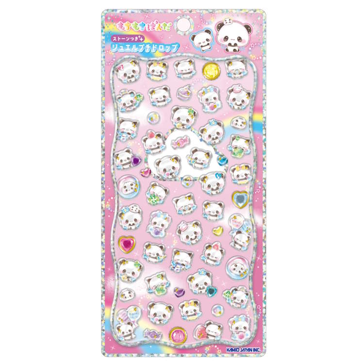 もちもちぱんだ ジュエルプチドロップステッカー シール ちゅるん ぷっくり 立体 デコ デコレーション 289260 【お1人様1点限り】のサムネイル