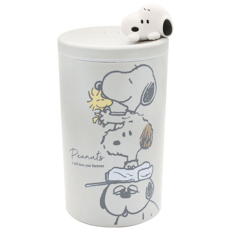 スヌーピー マスコット付きスリム加湿器 グレー 269587 ウインターアイテム PEANUTS ピーナッツ