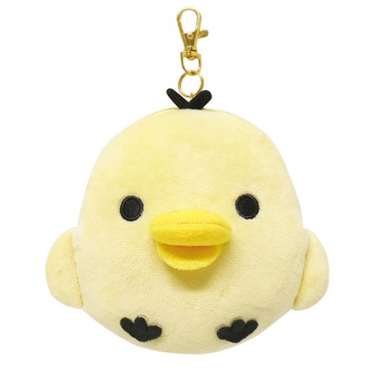 リラックマ フェイスパスケース キイロイトリ リール金具 ポーチ ダイカット パス入れ 小物入れ 610838