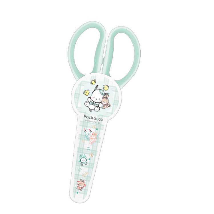 ポチャッコ カーブ刃はさみ チェックルック はさみ カット キャップ付き ネームタグ付 新学期 068772