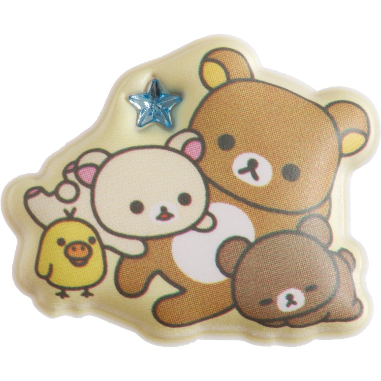 リラックマ もっと!ふにふにシール SE69802 ぷにぷに マシュマロ もっちり ラインストーン付 イエロー【お1人様3点限り】 laughlaugh-10499449 キャラクターズショップ ラフラフ サンプル画像2