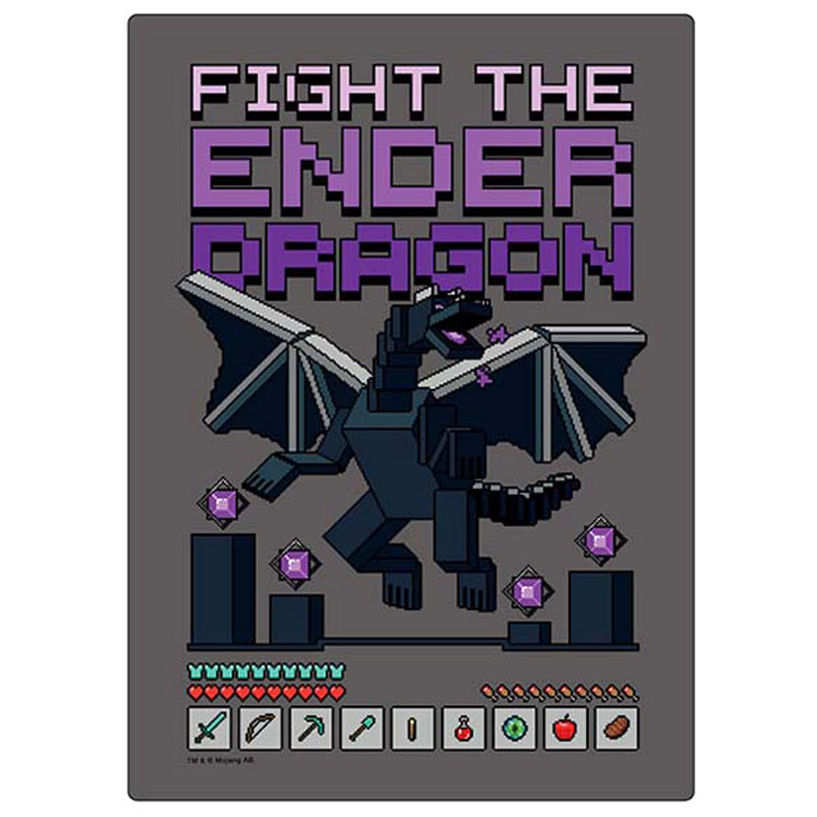 Minecraft 下敷きB5 エンダードラゴン 612719 マインクラフト マイクラ ゲームキャラクター