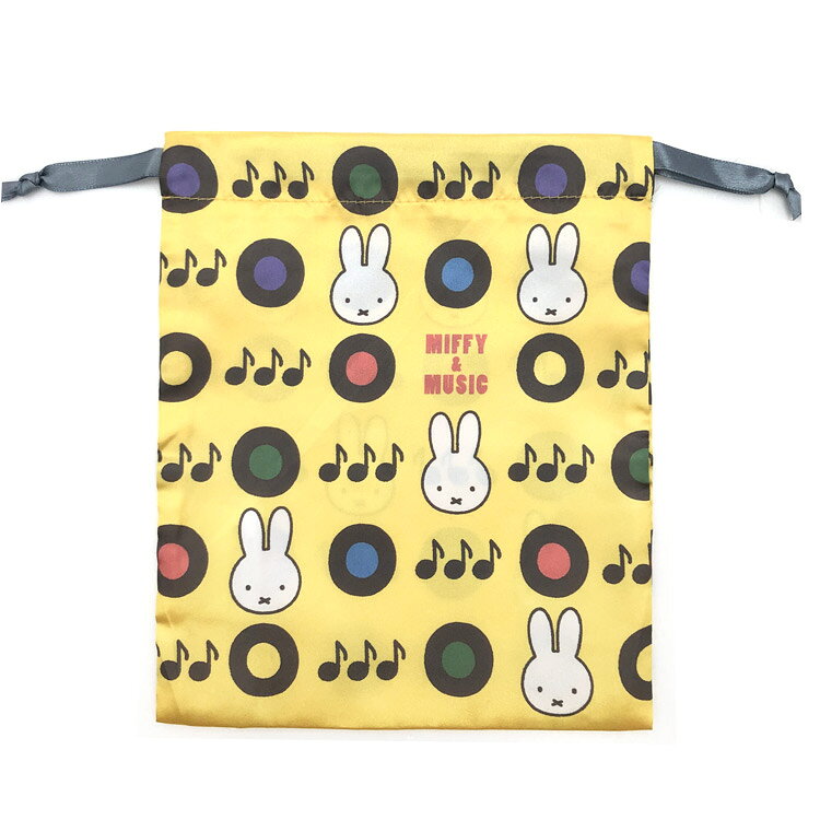 Drawstring Bags - ミッフィー リボン巾着 YE 211341 ミッフィー＆ミュージック Miffy ディックブルーナ