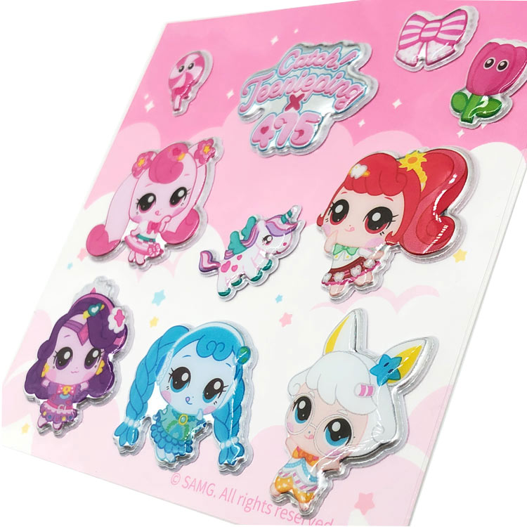 シークレット キャッチ!ティニピン×475 ぷっくりキラキラシール しなこ 韓国アニメ...