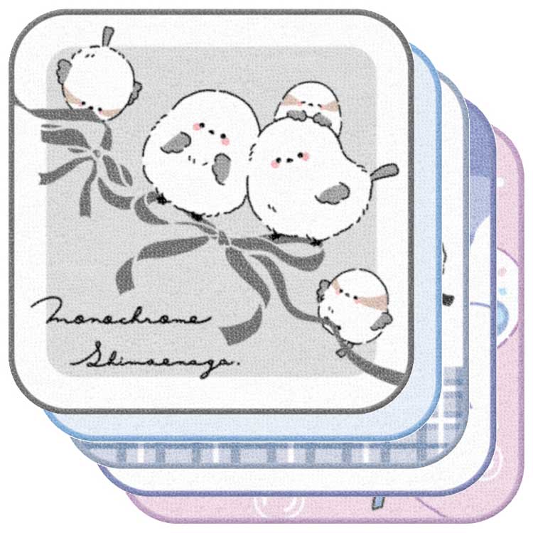 シマエナガ 5枚組ミニタオル 336273 新学期 バッグ・雑貨コレクション しまえなが 小鳥 入学準備