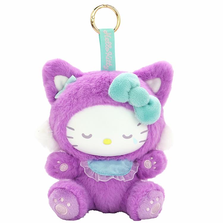 ハローキティ ぬいぐるみ PU 217394 ファインフェイスキャット Hello Kitty サンリオ パープル