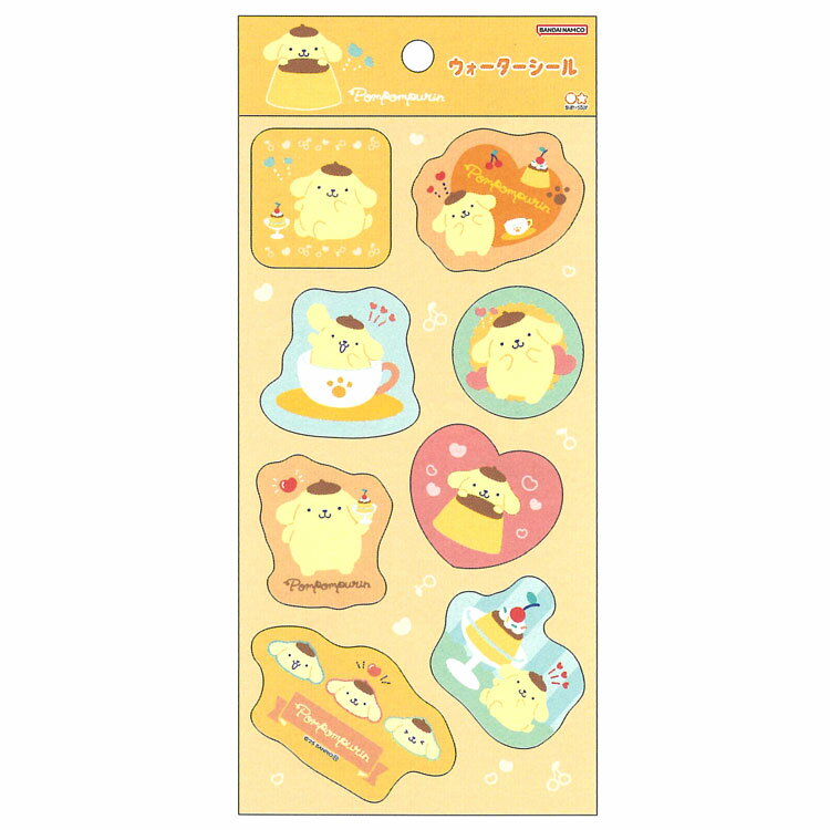 ポムポムプリン ウォーターシール ステショ☆Pastel 033853 【お1人様1点限り】のサムネイル