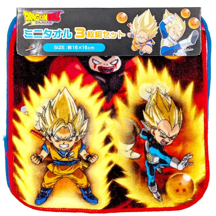 Towels, Handkerchieves - ドラゴンボールDAIMA ミニタオル 3枚組 プチタオル ハンカチタオル 手拭き 入園入学グッズ 004012
